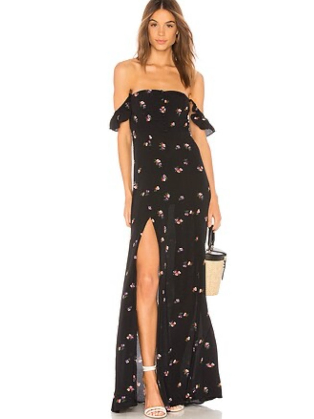 Flynn Skye Rose Bud Bella Maxi Dress XS Floral Coquette